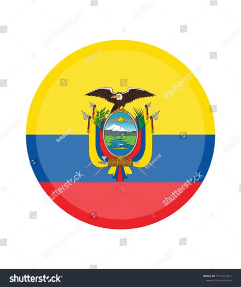 National Ecuador Flag Official Colors Proportion Stock Vector (Royalty ...