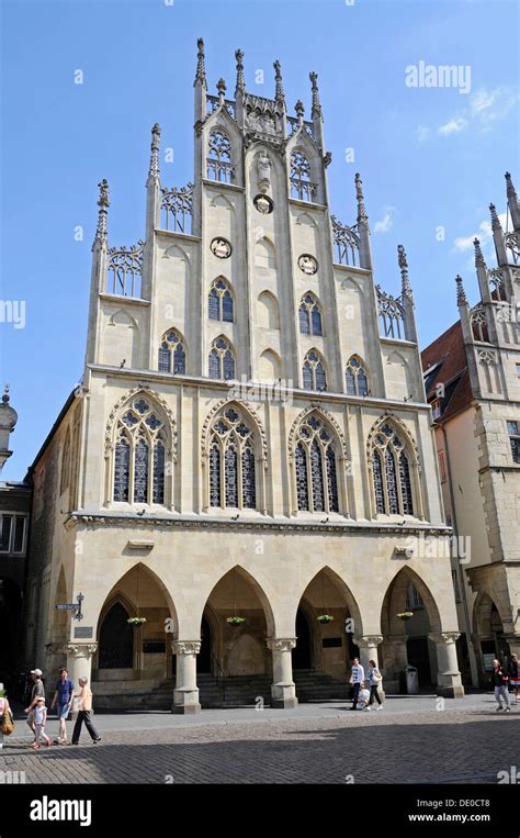 Town Hall Gabled Houses Prinzipalmarkt Street Stock Photo Alamy