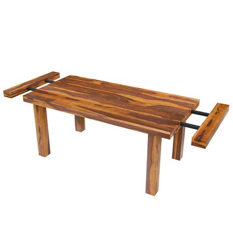 San Mateo Rustic Solid Wood Extendable Dining Table