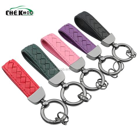 Car Keychain Keyring Key Chain Metal Leather Key Ring For Mercedes Bmw