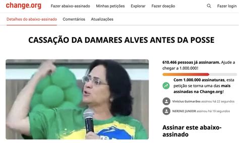 Em Dias Peti O Pela Cassa O De Damares Passa De Mil