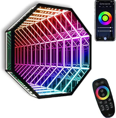 Led Infinity Mirror Tunnel Art Decor Wall Lamp 3d Rgb Mirror Wall