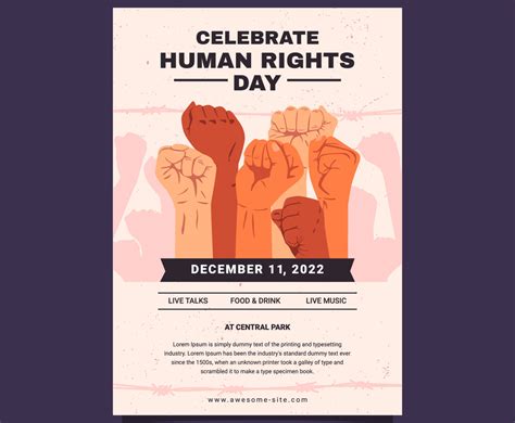 International Human Rights Day Poster Template Vector Art And Graphics