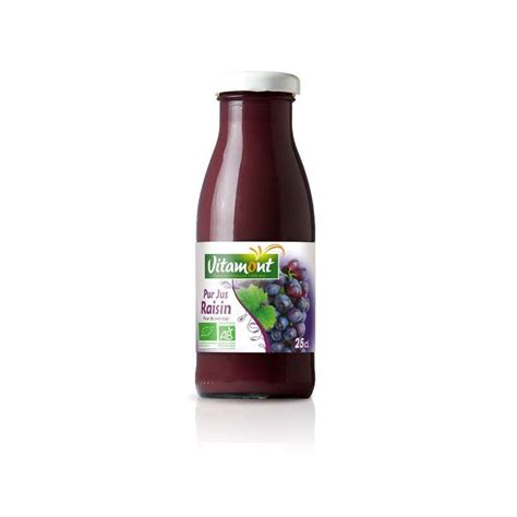 Mini Pur Jus Raisin Rouge Bio Vitamont 25 Cl La Belle Vie