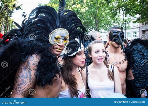 People Participating At The Gay Pride Parade In Madrid Editorial Photo Image Of Civil