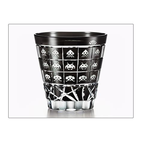 Glass Edo Kiriko Space Invaders Th Anniversary Meccha Japan