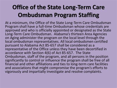 Office Of The State Long Term Care Ombudsman Program Ppt Download