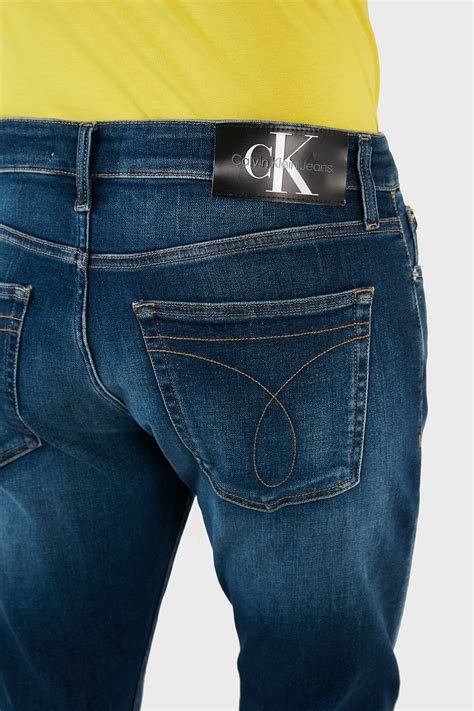 Calvin Klein Pamuklu Normal Bel Slim Fit Dar Pa A Jeans Erkek Kot