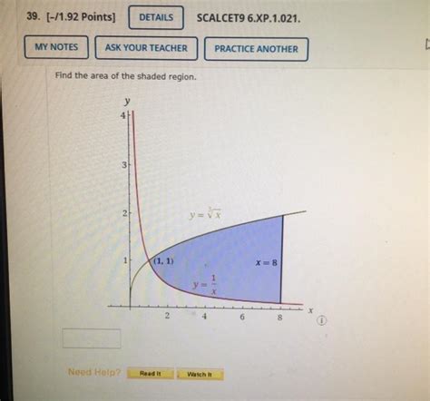 Solved 39 1 92 Points DETAILS SCALCET9 6 XP 1 021 MY Chegg