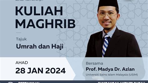 Kursus Haji Umrah Prof Madya Dr Azlan Januari Youtube