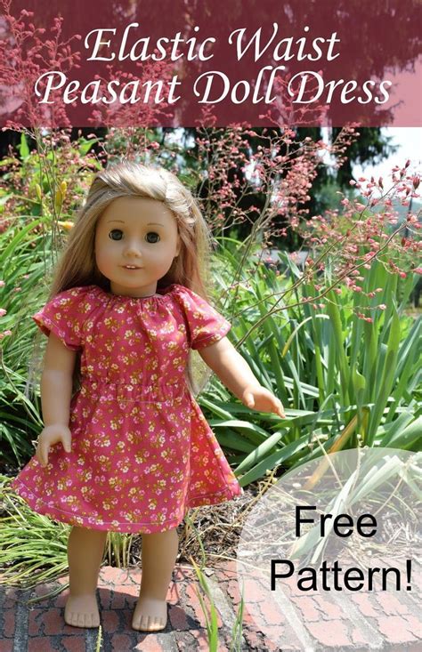 Elastic Waist Doll Dress Pattern Doll Clothes Patterns Free Doll