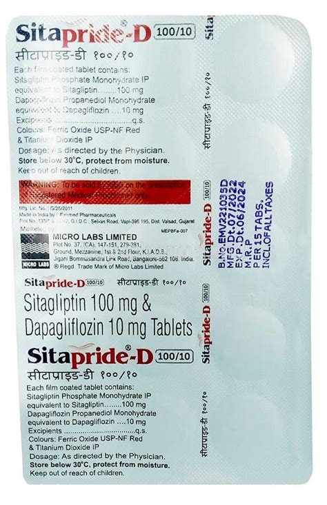 Buy Sitapride D Dapagliflozin Sitagliptin Online