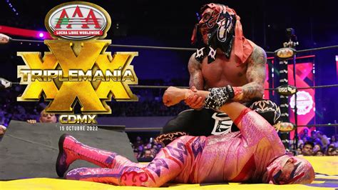 PENTAGÓN JR Vs VILLANO IV MÁSCARA VS MÁSCARA Triplemanía XXX Lucha