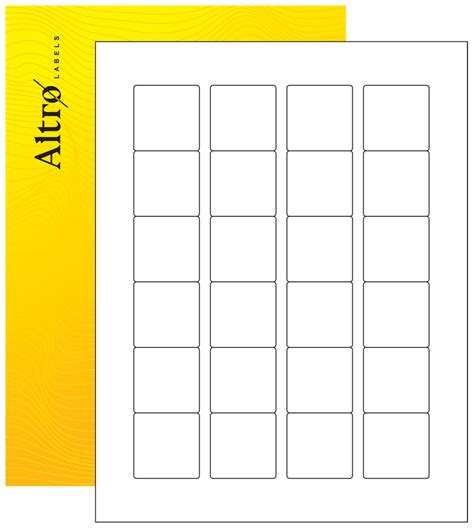 1.5x1.5 Fluorescent Yellow Square Labels | Altro Labels