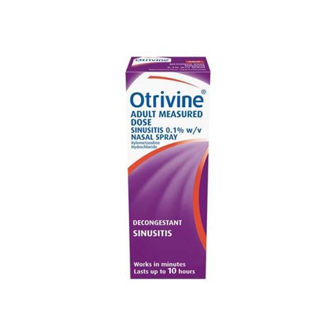 Otrivine Adult Measured Dose Sinusitis Nasal Spray 10ml Dolans Pharmacy