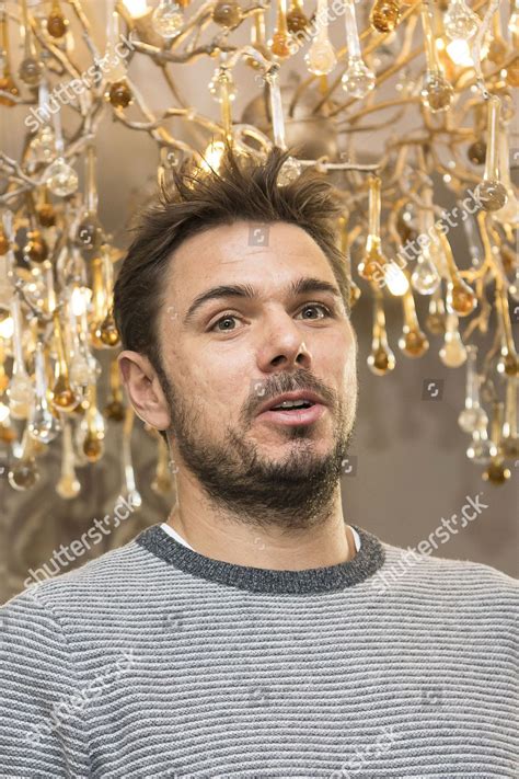 Swiss Tennis Player Stan Wawrinka Speaks Editorial Stock Photo Stock