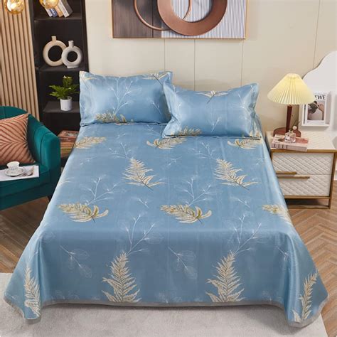 Amazon Summer Fitted Sheet Ice Silk Summer Sleeping Mat Piece