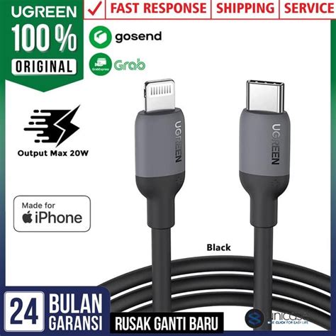 Jual Cable Data Usb C To Iphone Lightning Ugreen Mfi A W Silicone