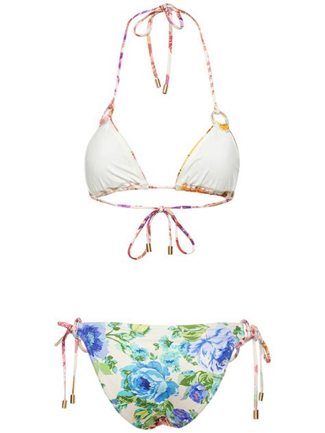 ZIMMERMANN Raie Floral Triangle Bikini Set Zimmermann