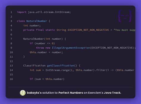 Bakayks S Solution For Perfect Numbers In Java On Exercism