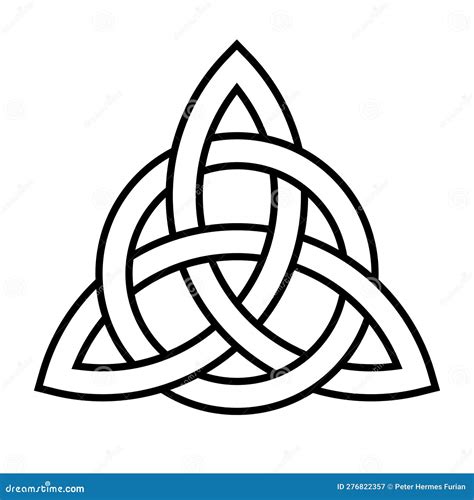 Triquetra Con Círculo Entrelazado Un Nudo Celta Y Símbolo De Trinidad