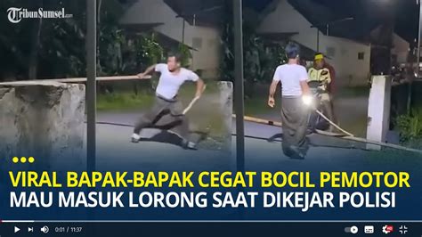 Viral Bapak Bapak Cegat Bocil Pemotor Mau Masuk Lorong Saat Dikejar