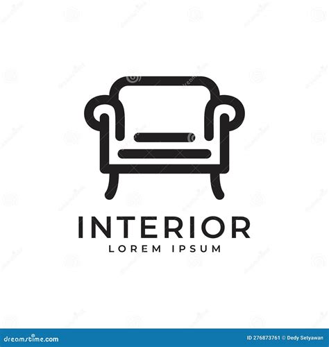 Home Decoration Interior Logo Design Stock Vector Illustration Of