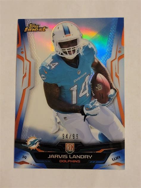 Jarvis Landry Topps Finest Rookie Blue Refractor Rc