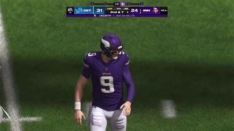 Lions Vs Vikings Week 7 Simulation Madden 25 Rosters Youtube