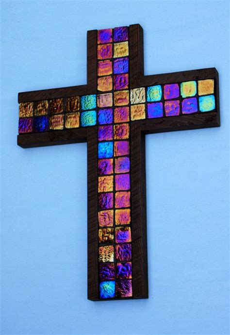 Mosaic Tile Cross Sparkling Cross Glittering Cross Etsy Mosaic