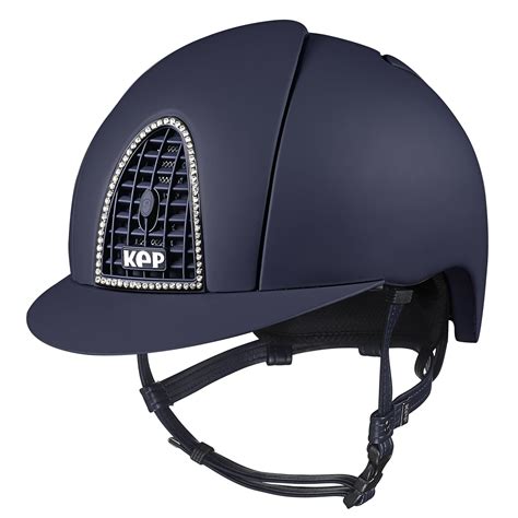 KEP Italia Helmet Cromo Textile Blue Blue Grid Swarovski Riding