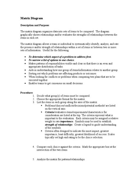 Matrix Diagram Examples | PDF | Evaluation | Matrix (Mathematics)