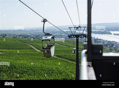 Cable Car Ride At The Niederwald Monument Stock Photo Alamy