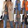 Damen Lang Arm Ol B Ro Blazer Anzug Revers Mantel Formelle Jacke Top