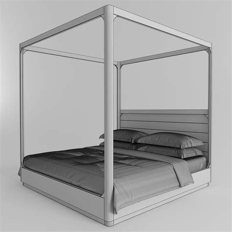 Martens Four Poster Canopy Bed 3d Model 20 Max Fbx Free3d