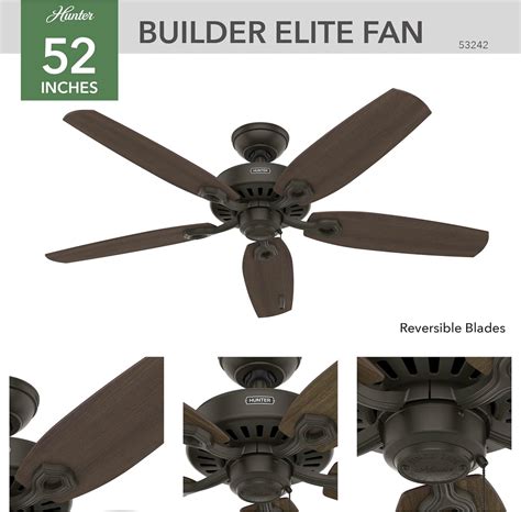 Hunter Fan Builder Elite Ventilador De Techo Para Interiores Con