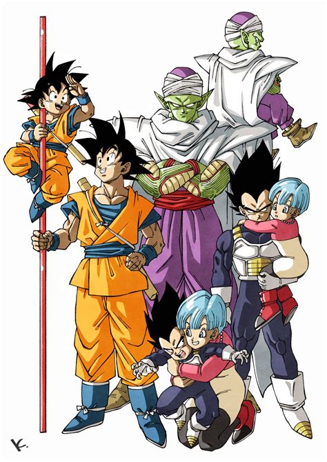 Son Goku Vegeta Bulma And Piccolo Dragon Ball And 1 More Drawn By