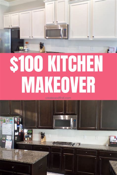 $100 DIY Kitchen Cabinet Makeover | create and find | Diy kitchen, Diy ...