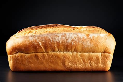 Premium AI Image Freshly Baked Loaf Of Bread On Black Background