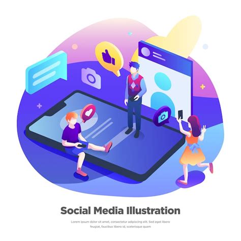 Ilustraci N De Redes Sociales Vector Premium