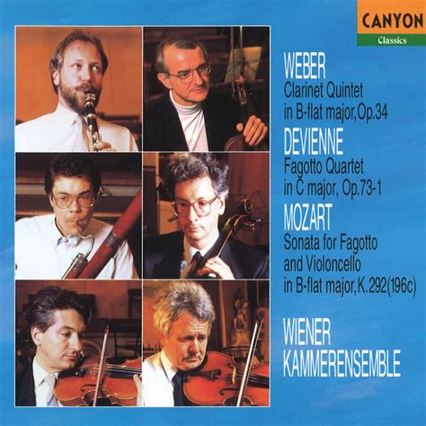 Weber Clarinet Quintet Devienne Fagotto Quartet Mozart