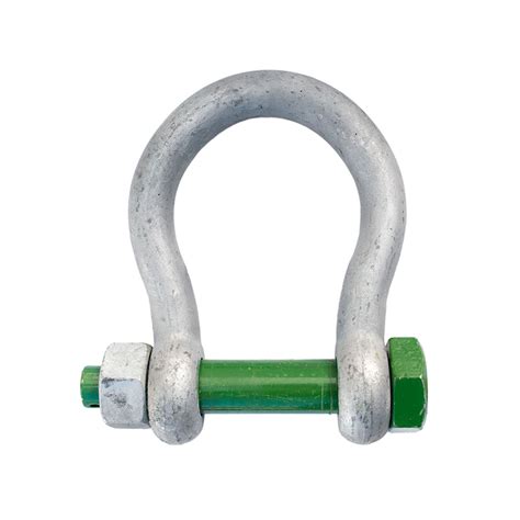 SHACKLES GREEN PIN WIDE MOUTH WITH SAFETY BOLT BOW Hampidjan