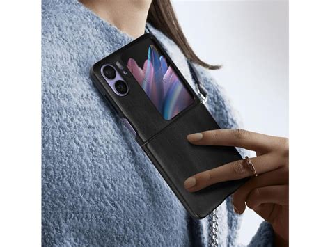 Capa Oppo Find N2 Flip Couro Sintético Rígido Texturizado Bordas