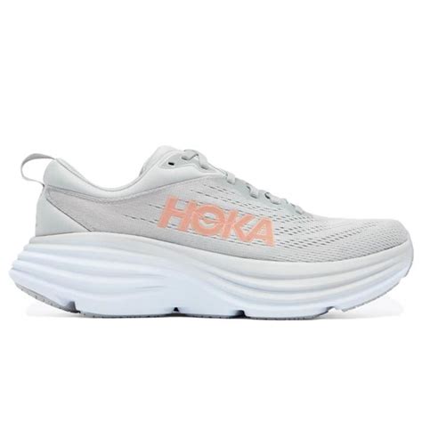 Chaussure de Course Femme HOKA Bondi 8 Gris Synthétique Lacets