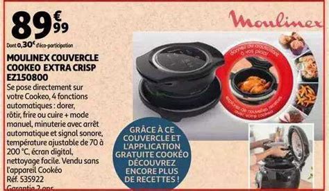 Promo Moulinex Couvercle Cookeo Extra Crisp Ez Chez Auchan