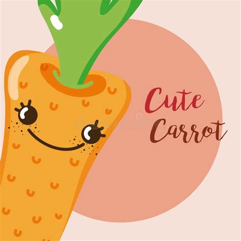 Cute Carrot Kawaii Cartoon Stock Vector Illustration Of Vegan 111438529