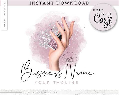 Beauty Logo Nail Artist Logo Design Premade Logo Elegant Etsy Canada