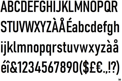 Identifont Bahnschrift Condensed