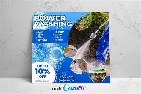 Powerwashing Flyer Template - Etsy