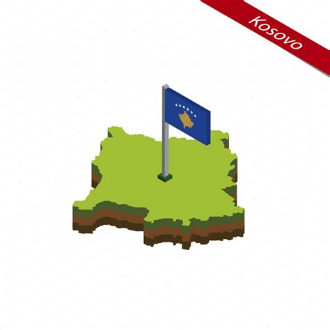 Kosovo Isometric map and flag. Vector Illustration. 27391256 Vector Art ...